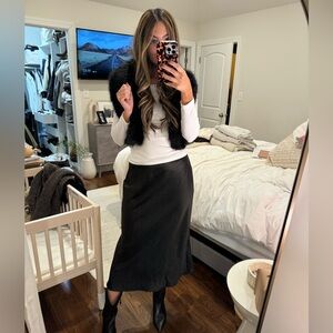 Zara Satin Midi Skirt NWOT